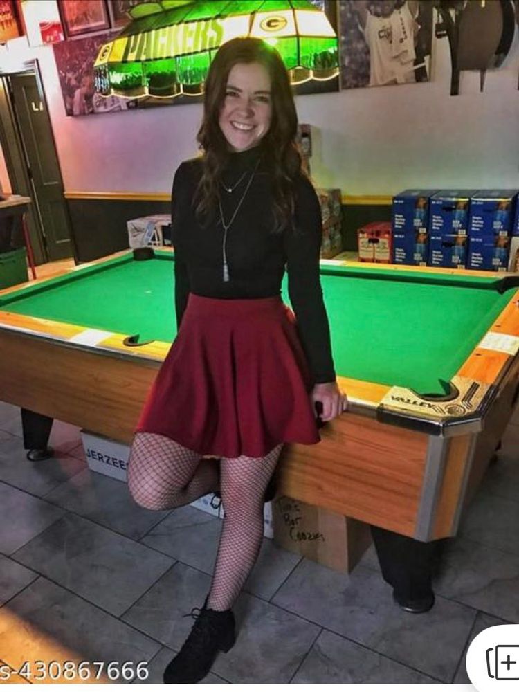 Maroon Skater Mini Skirt