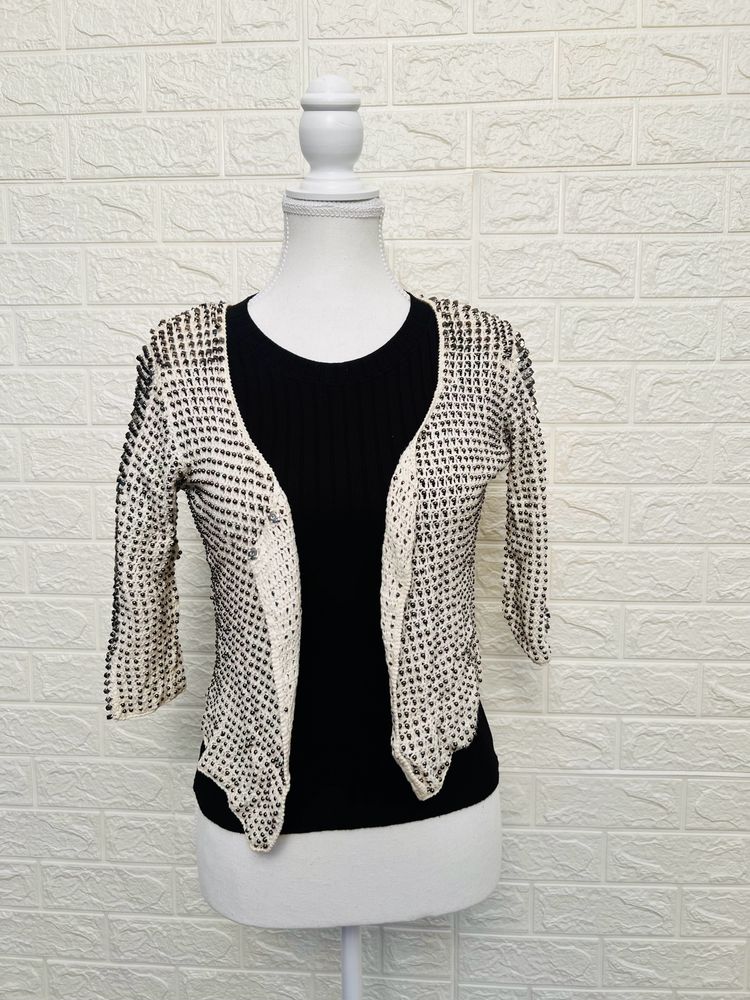 Gloria Mesh Rhinestone Top