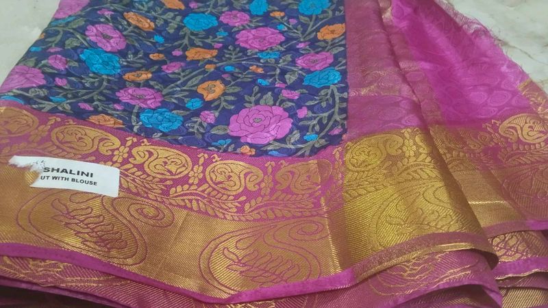 Pattu Saree With Blouse Piece