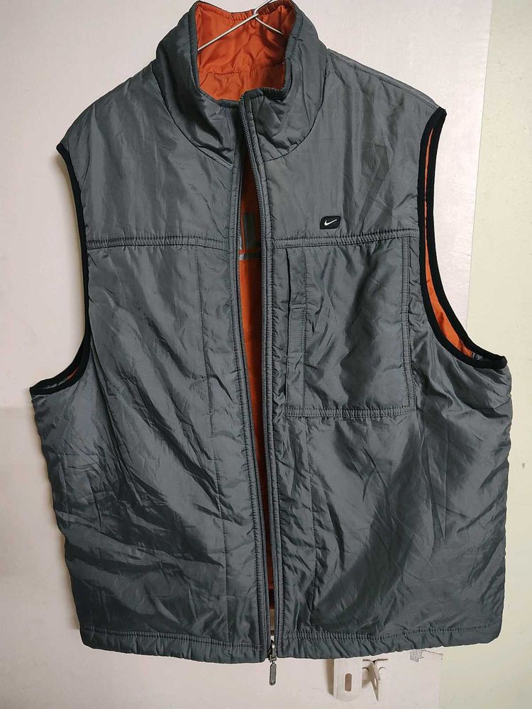 Nike Puffer Gilet Jacket Reversible Half Sleeves