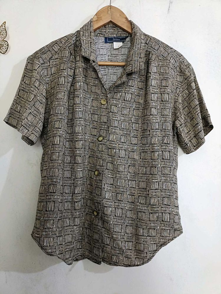 Weave Pattern Half Shirt