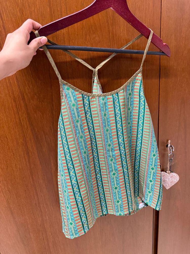 Green spaghetti top with sexy back