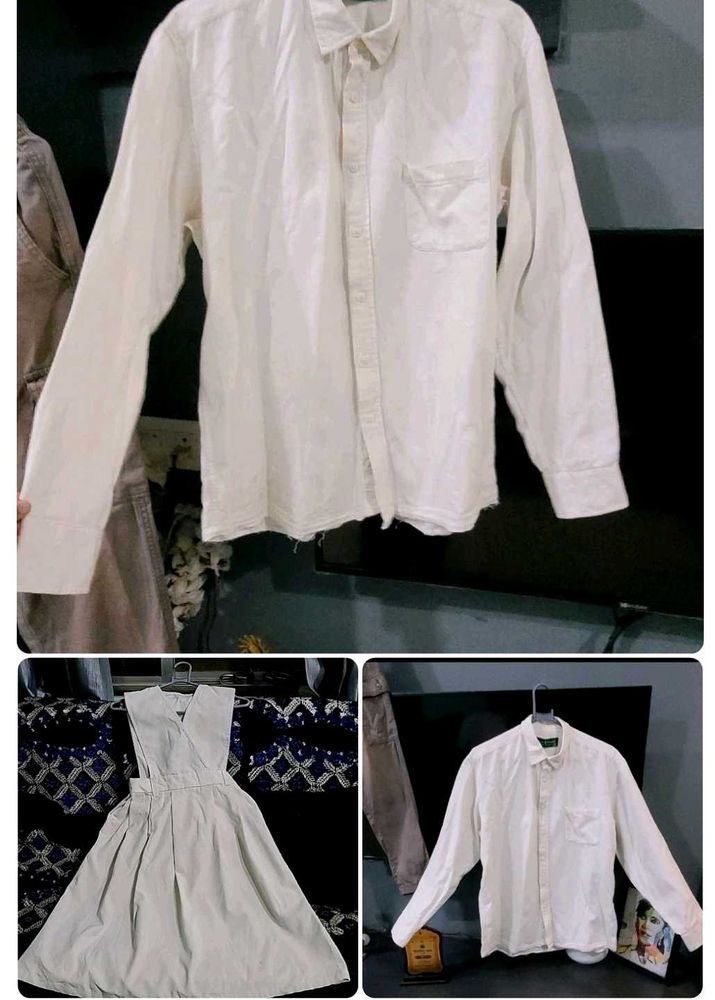 Set 2 School Dress &amp;,white Shirt