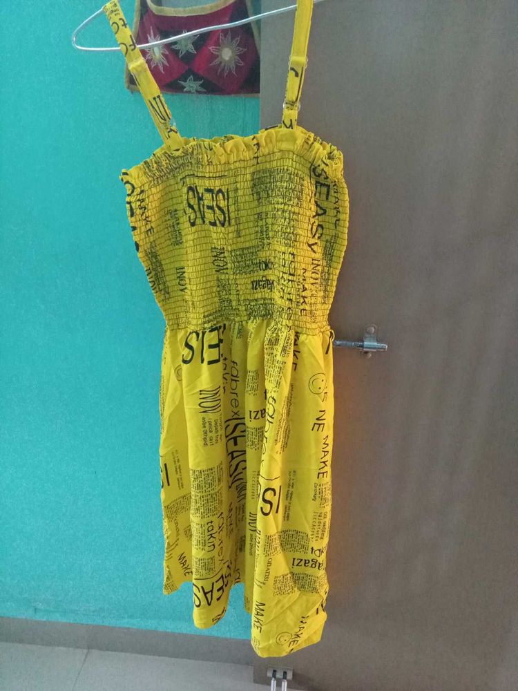 Yellow Printed Sundress