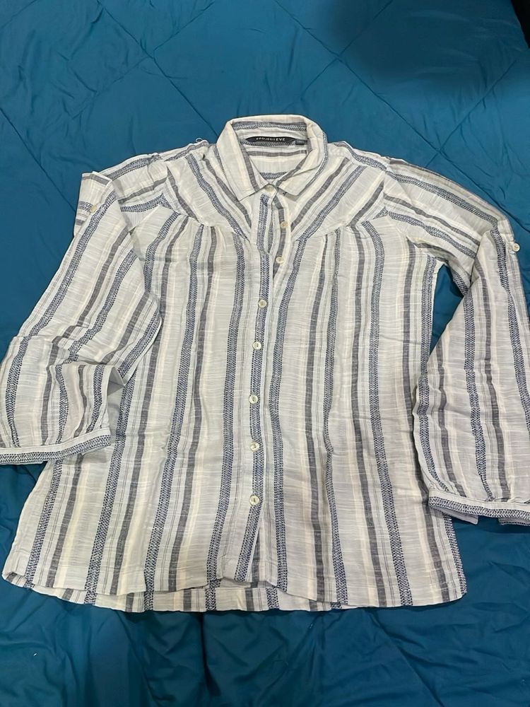 Striped Button-Down Shirt
