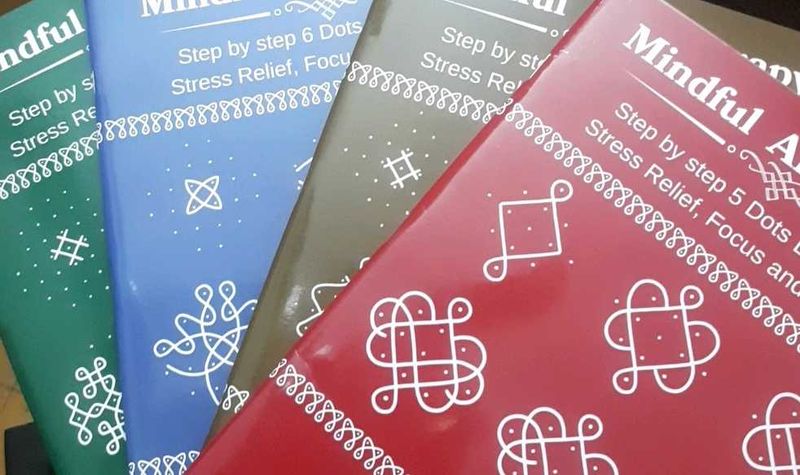 Mindful Art Therapy Kolam Books Sikku Kolams Muggu