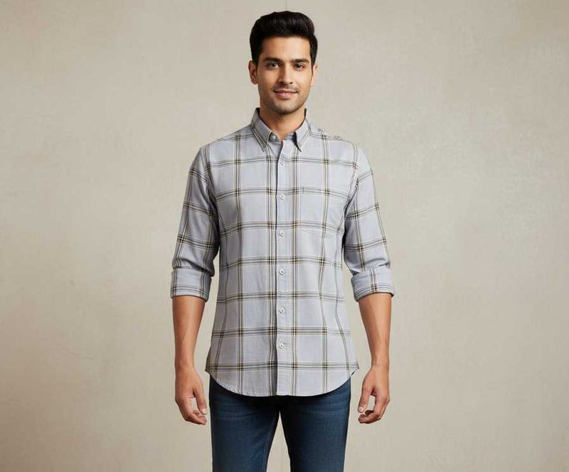 Men's Plaid Casual Shirt