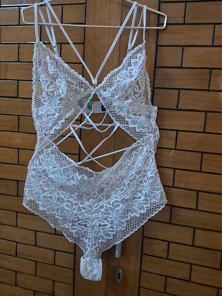It&#39;s A Pretty  Net Bodysuit  In Imported  Premium