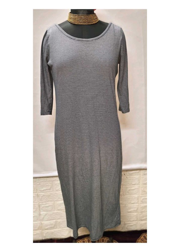 Dresses For Rs.99 Only Black &amp; White Strip Dress
