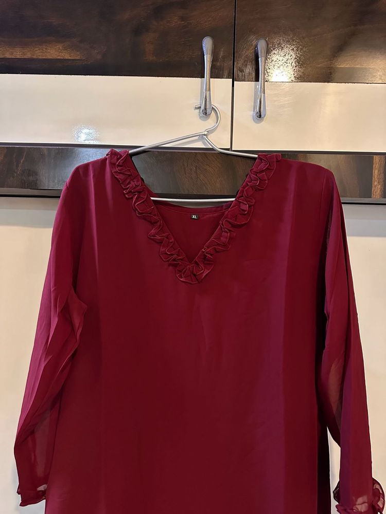 Elegant Maroon Kurta set