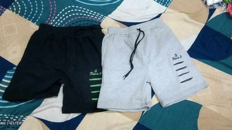 Boys Set Of 2 Woolen Shorts