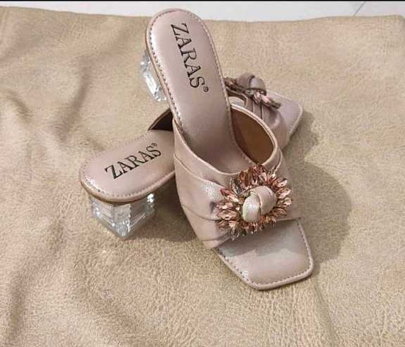 Zaras Heels with Jewel Detail