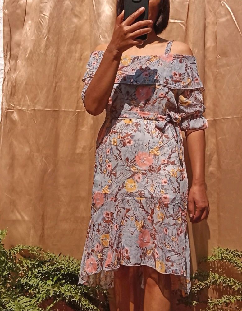 Off Shoulder Ruffle Dress