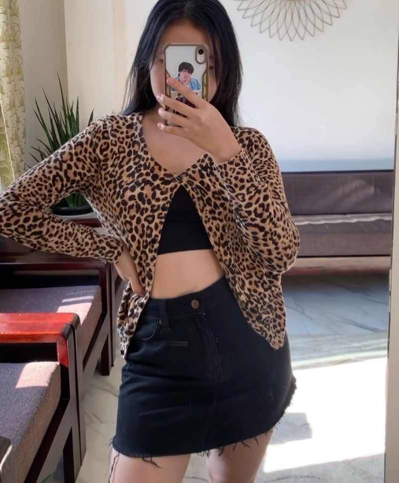 Animal Print Cardigan