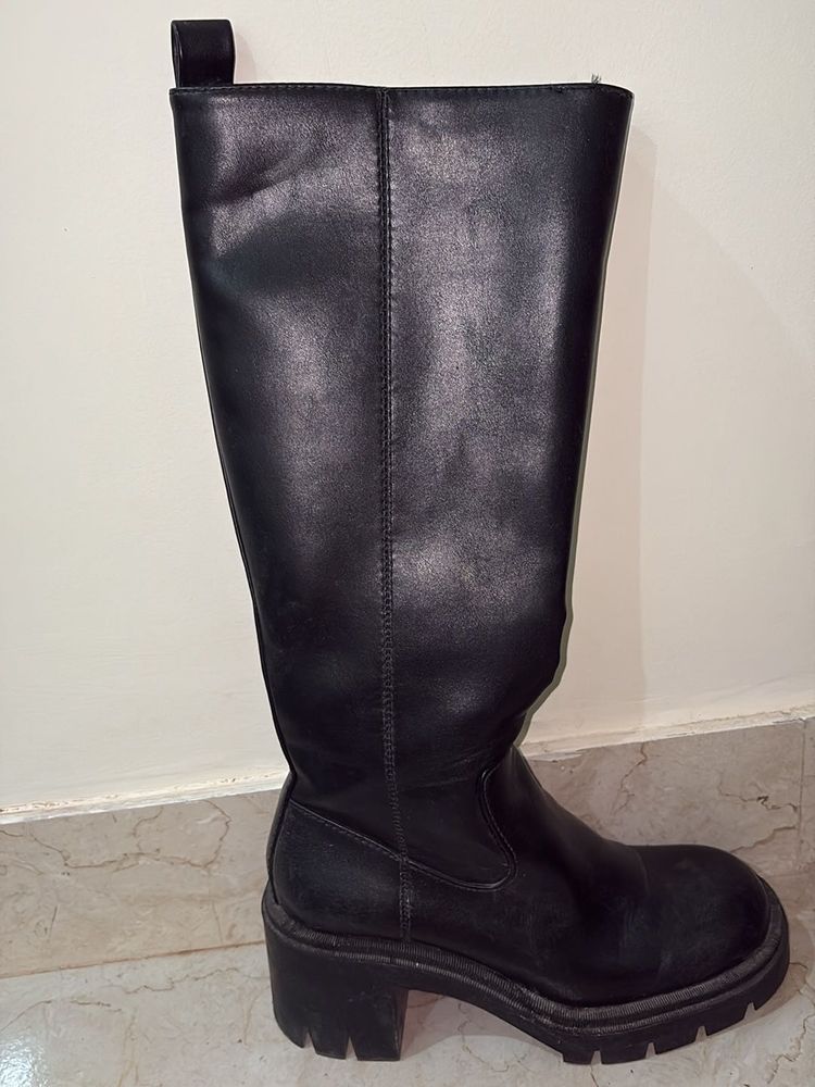 Zara Knee Long Boot With Size 36