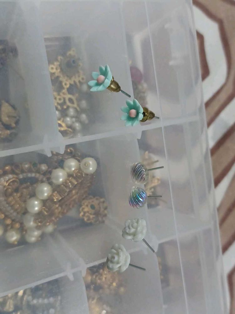Cute Flower Stud Earring Set