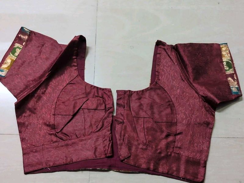 Elegant Maroon Readymade Saree Blouse