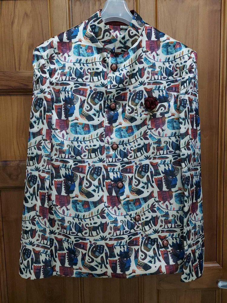 New Ethnic Jodhpuri Print Jacket