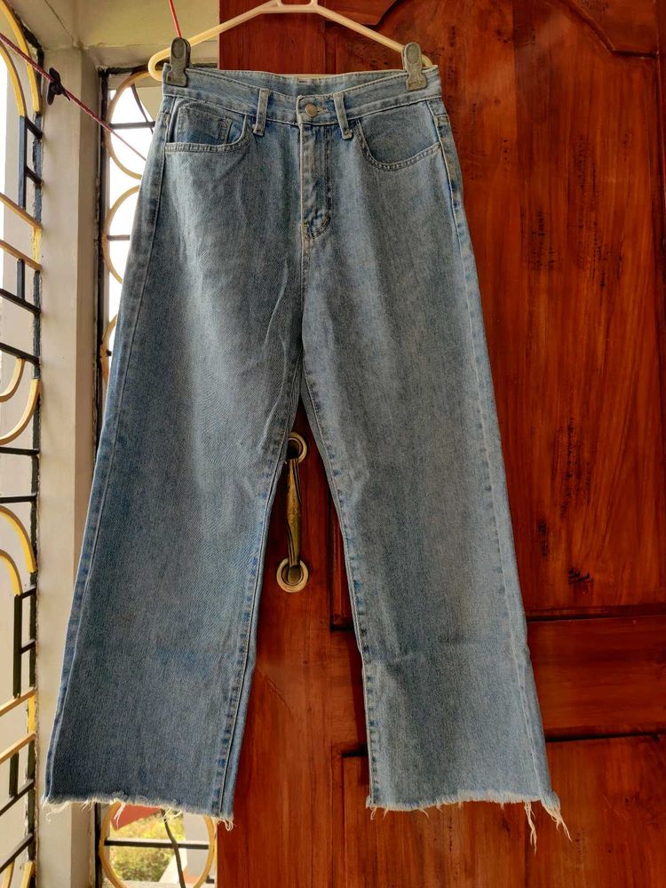 High Waist Straight Leg Jeans