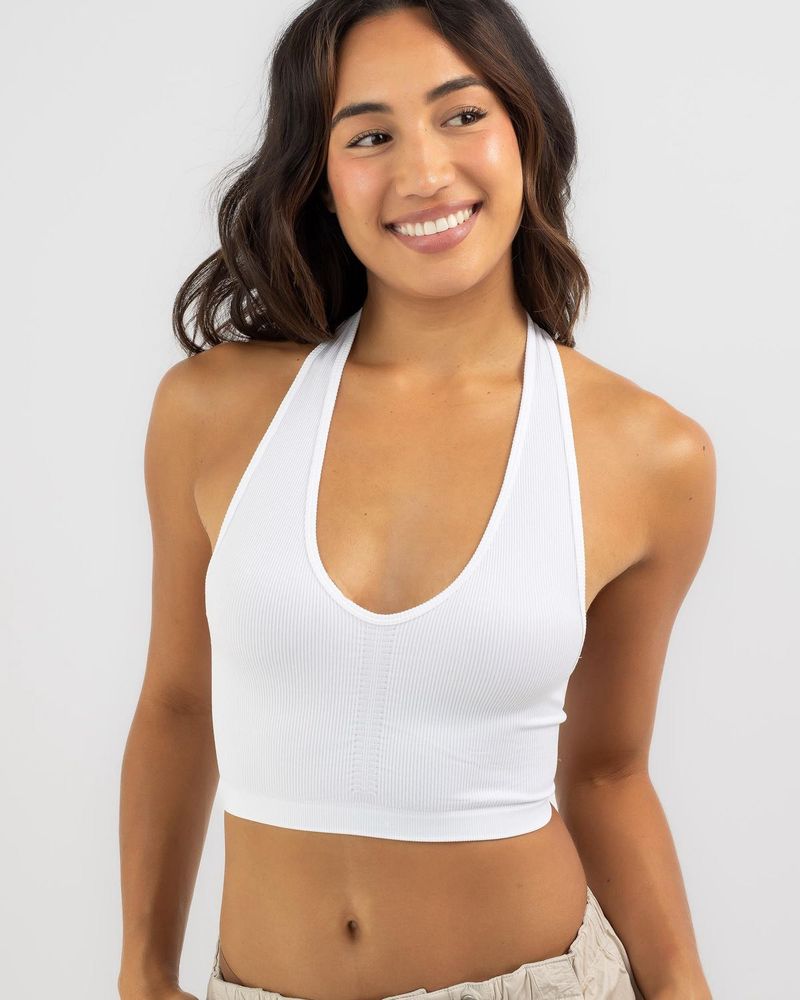 White Halter Top