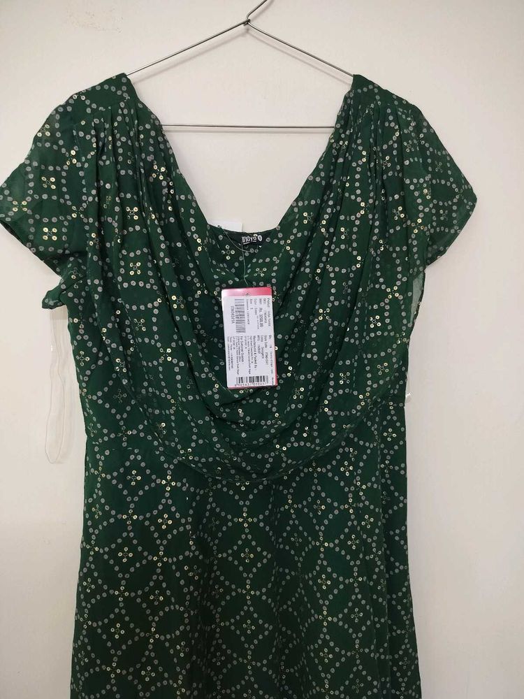 Green Sequin Midi Dress