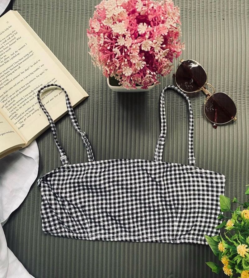 Cute Gingham Crop Top