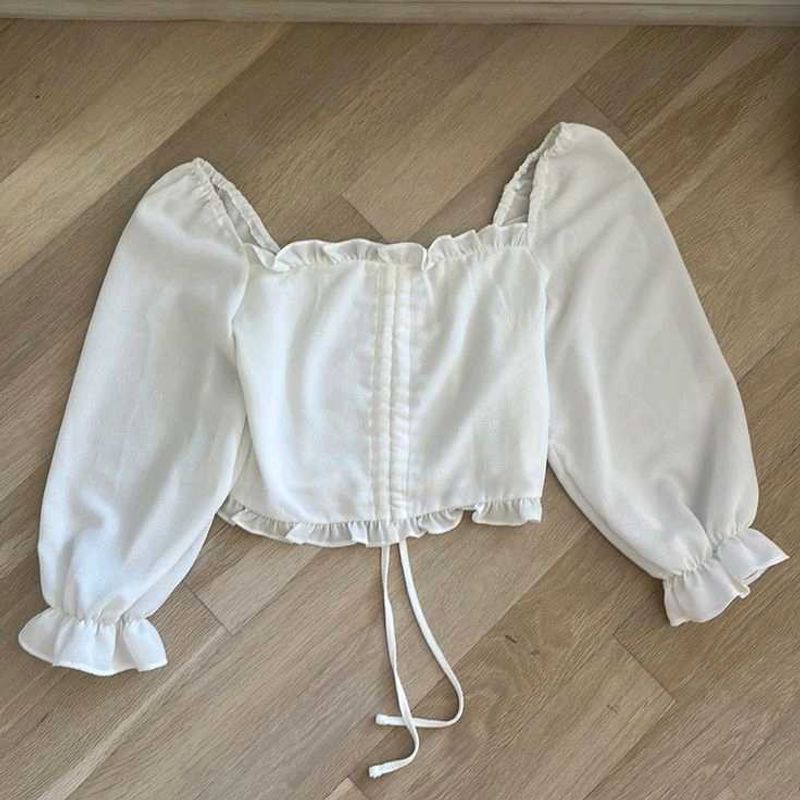 White Long Sleeve Top
