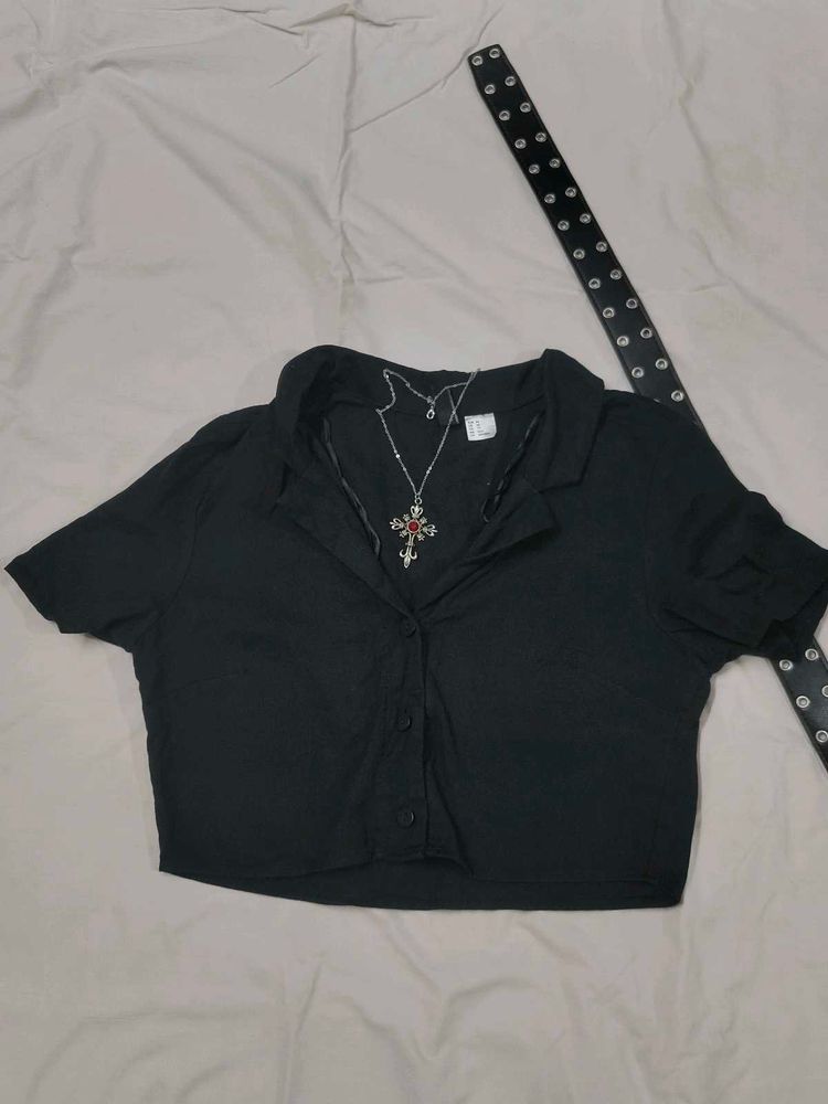 H&amp;M cropped Shirt