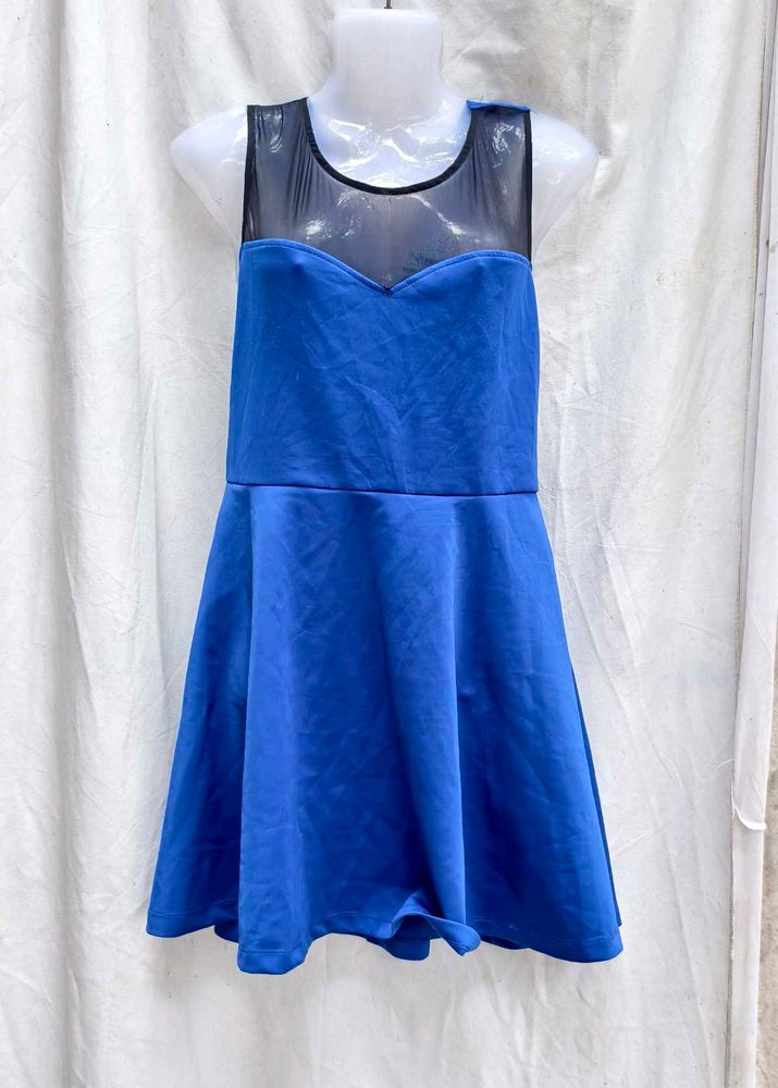 112310. Blue Skater Dress