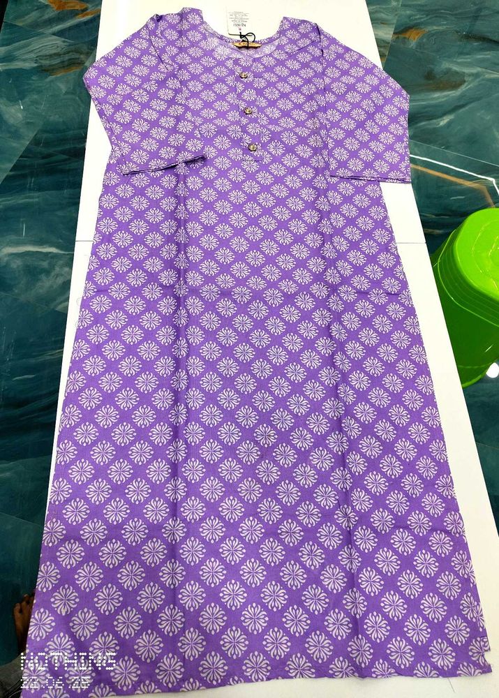 Low Price Purple Printed Kurta Dupatta