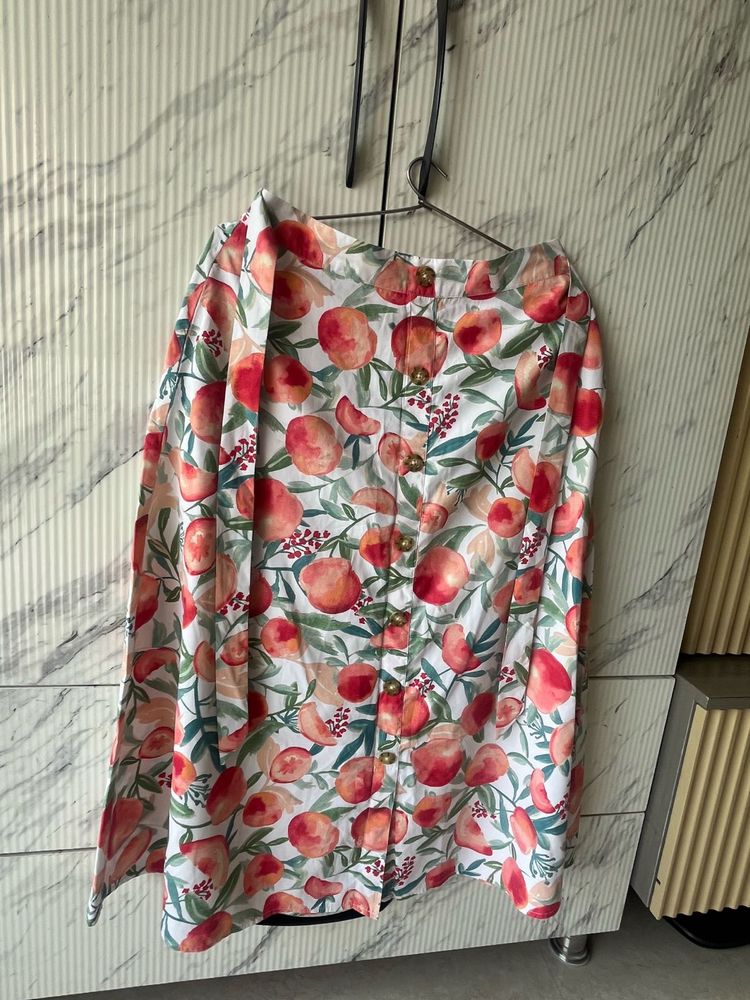 Floral Print A line Skirt