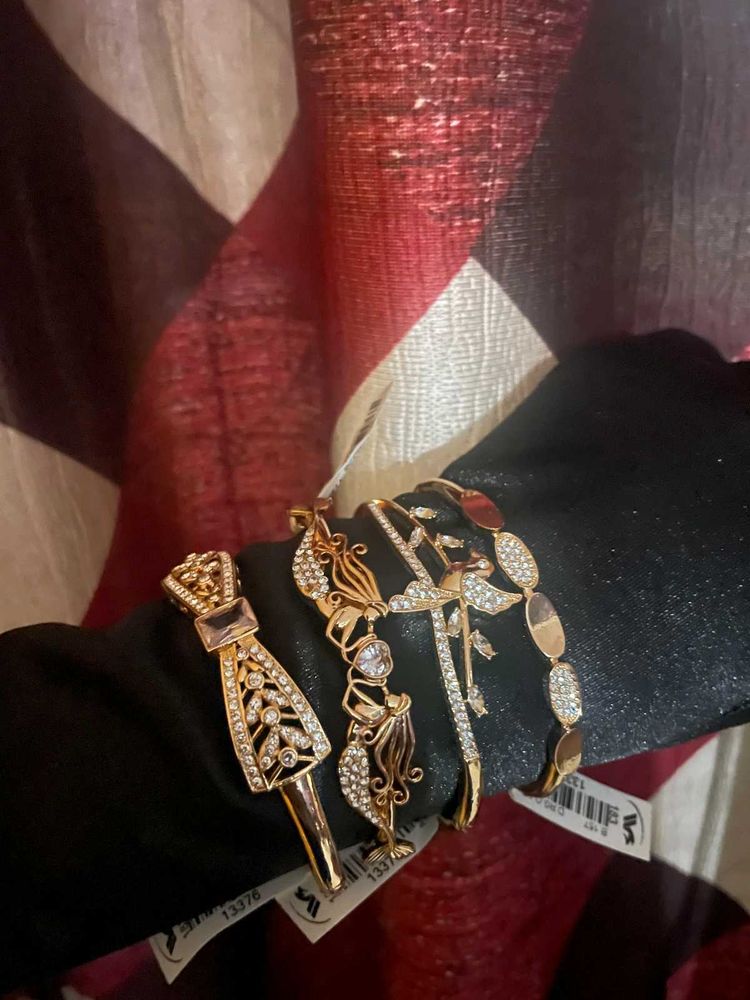 Gold &amp; Rhinestone Bangle Anti Tarnish