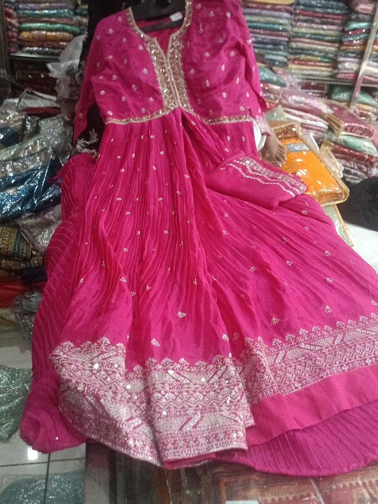 Pink Embroidered Kurta Set