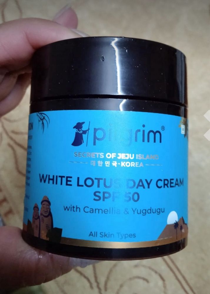 PILGRIM Korean White Lotus Face Cream with SPF 50