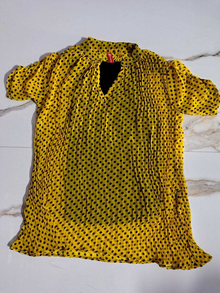 Yellow Polka Dot Top