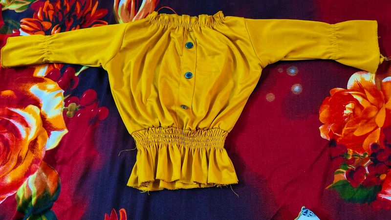 Yellow Blouse with Buttons