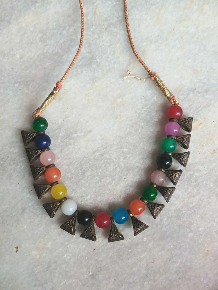 multicolour necklace one time used