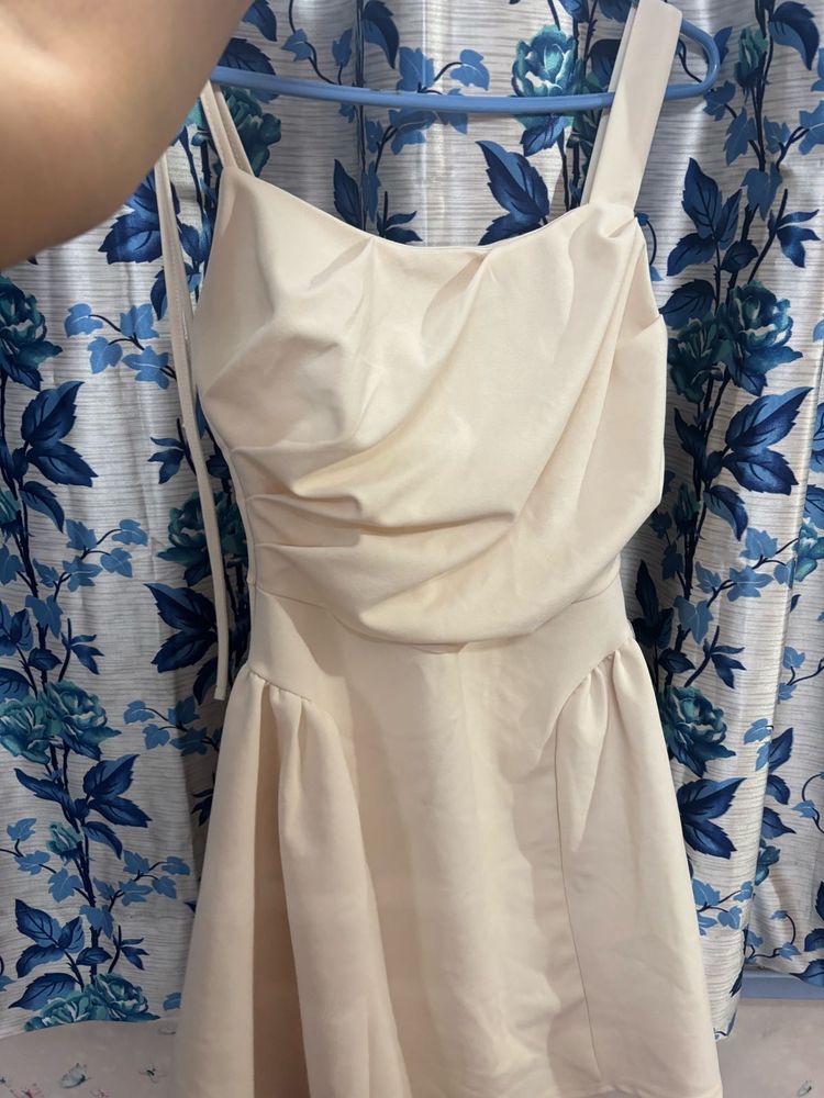 Elegant Cream Mini Dress
