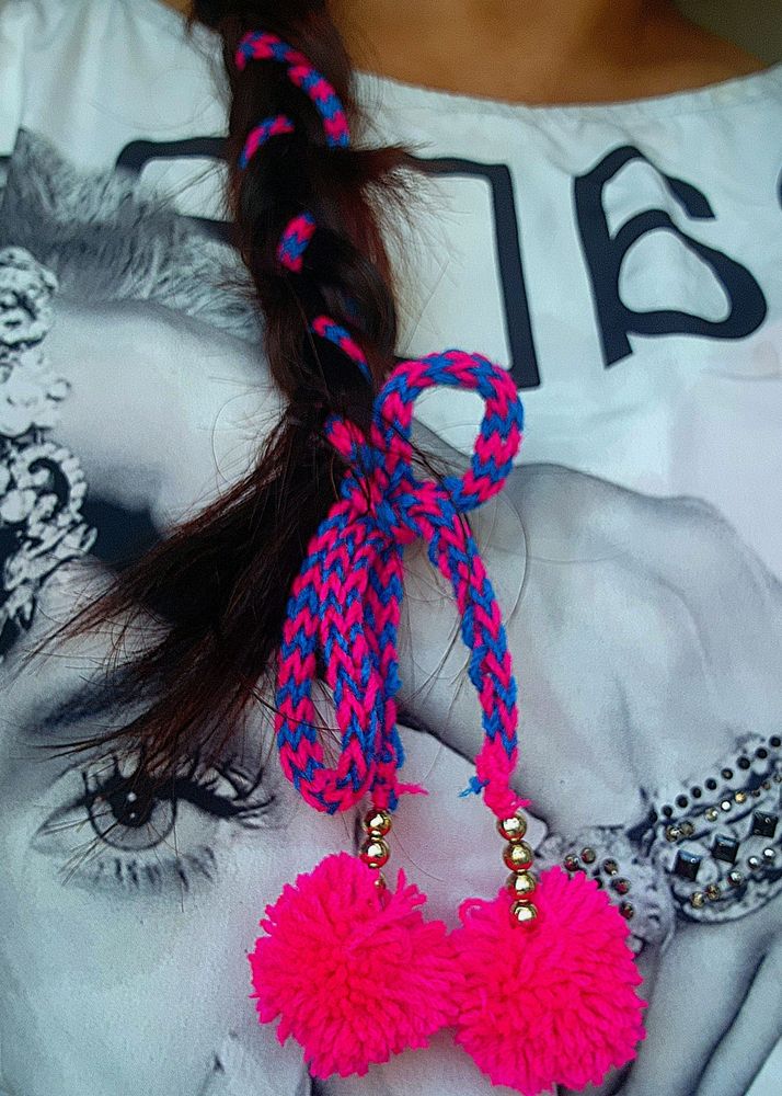 Hair Braiding Dori With Pompom