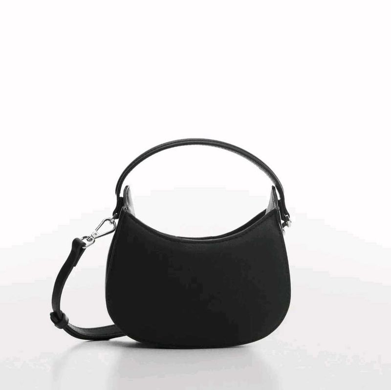 Mango Black Mini Hobo Bag