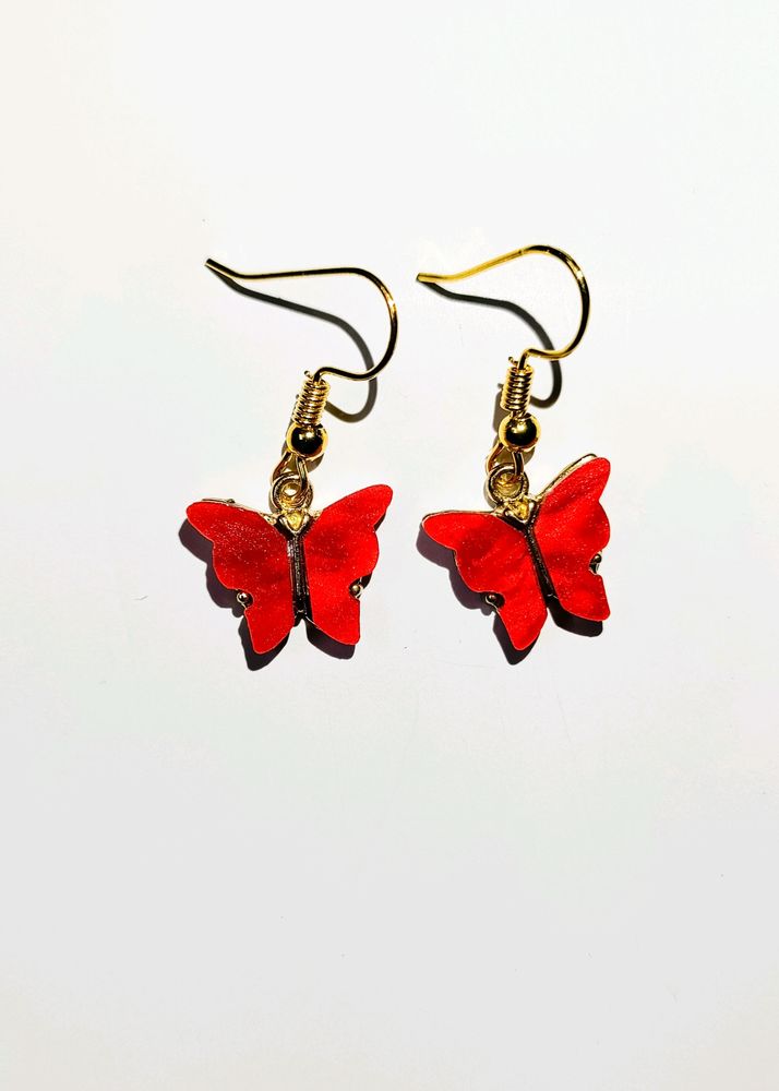 Red Butterfly Earing