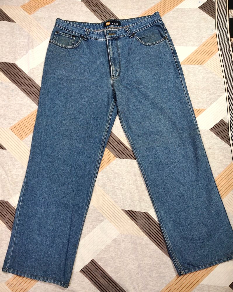 Blue Baggy Jeans For Men