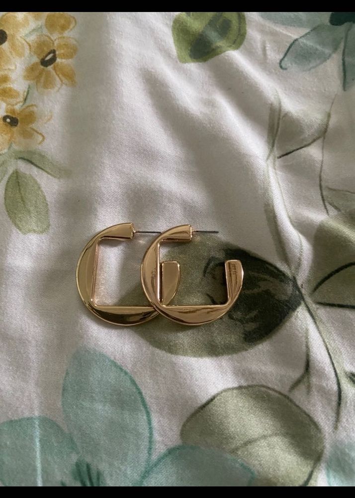 Mango Gold Hoop Earrings