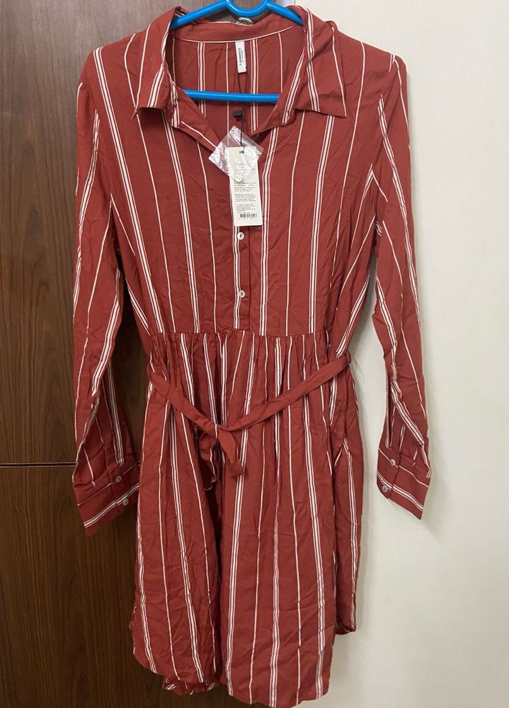 Striped Shirt Dress