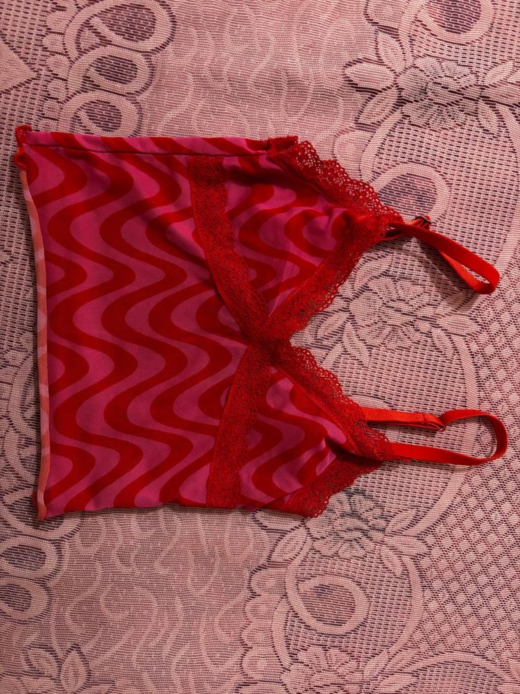 Red &amp; Pink Cami Top
