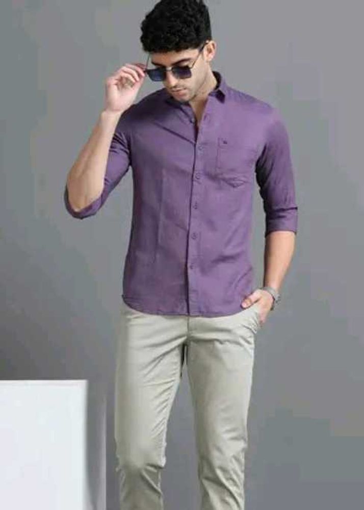 Men's Purple Casual Shirt