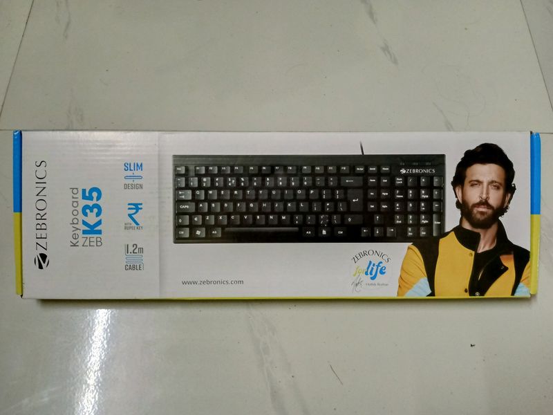 ZEBRONICS Zeb- K35 USB Wired Keyboard with Rupee K