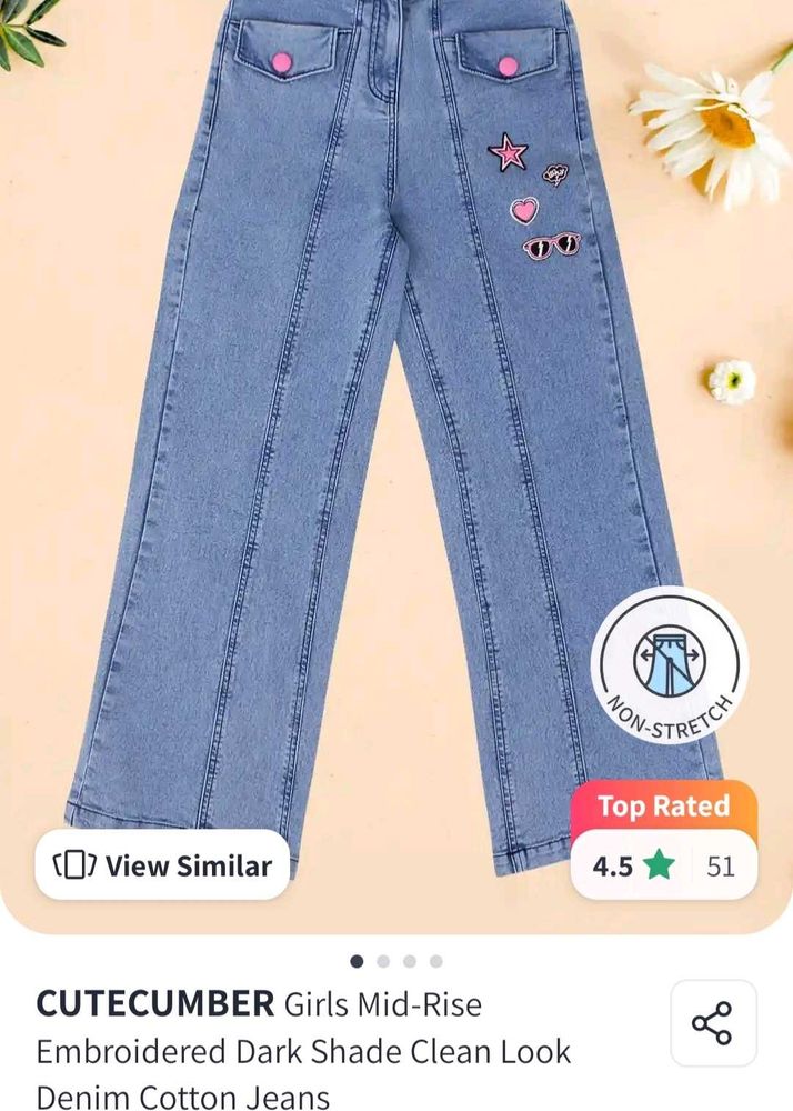 Cute Embroidered Jeans