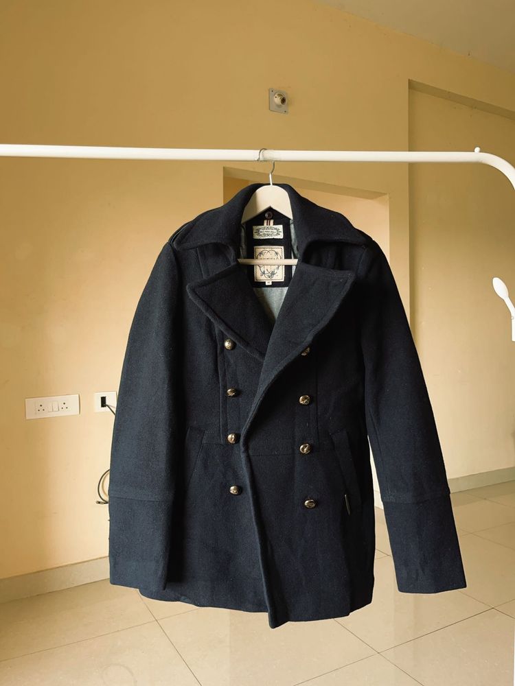 Classic Navy Blue Pea Coat