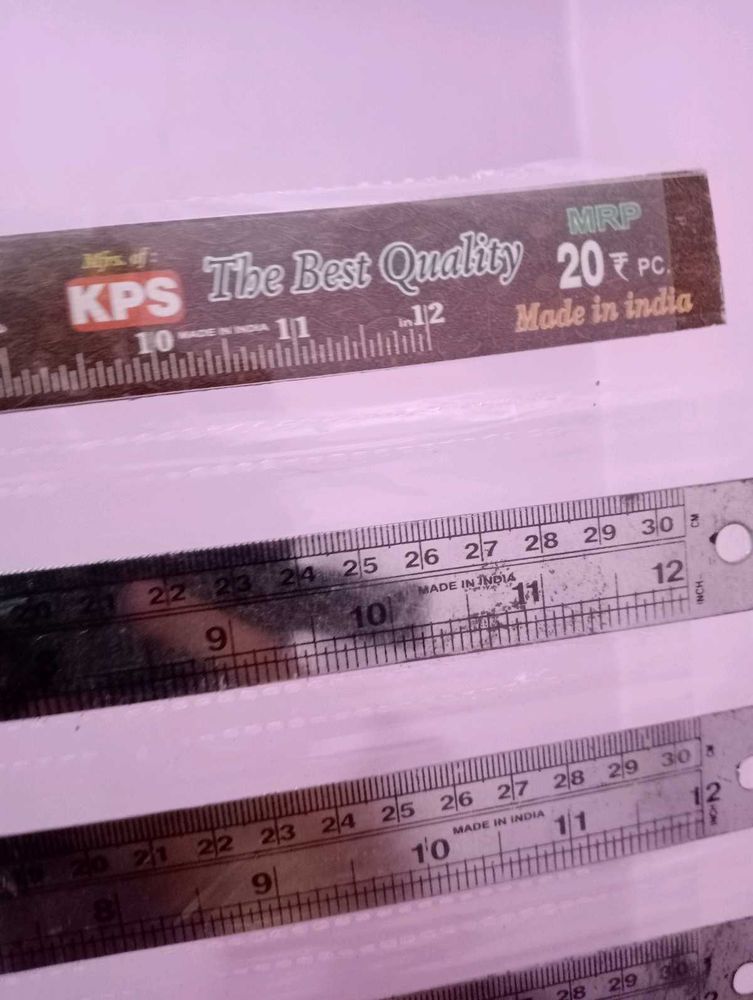 Pack of 12 iron ruler